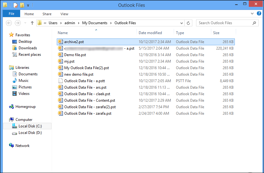 Multiple Outlook PST Files