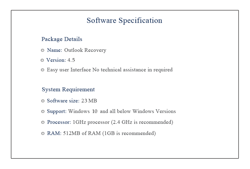 Software Specification